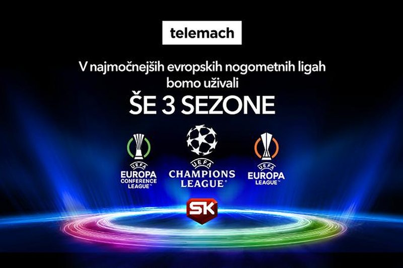 Uporabniki Telemacha bodo lahko do leta 2027 uživali v nogometnih tekmah UEFA Lige prvakov, UEFA Evropske lige in UEFA Konferenčne lige na Sportklubu (foto: promocijska fotografija)