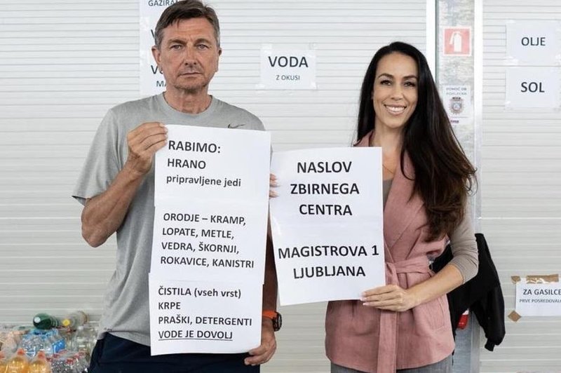 Pomoč zbirata tudi Borut Pahor in Tina Gaber, domislila sta se tega, bravo! (foto: Instagram/Tina Gaber)