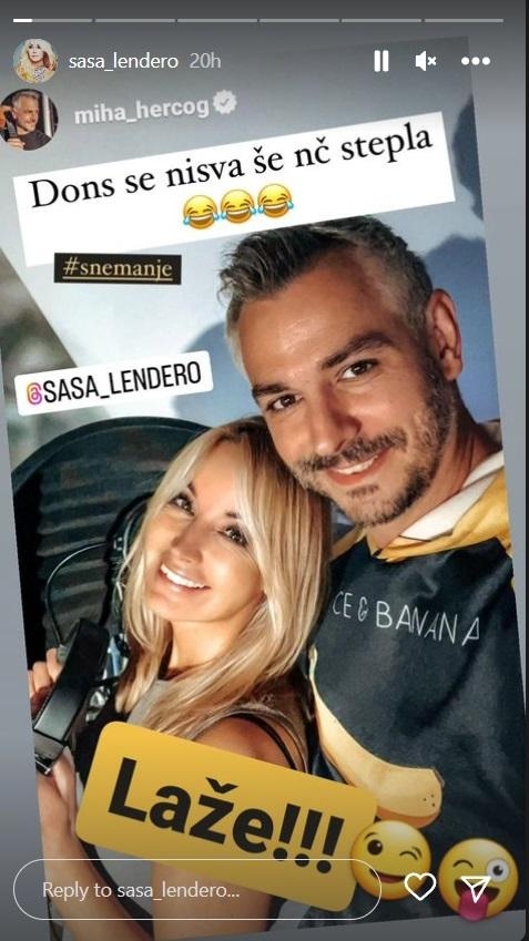 Pretekli konec tedna je Miha na svojem Instagramu objavil fotografijo skupaj s Sašo Lendero in ob tem zapisal: "Danes se …