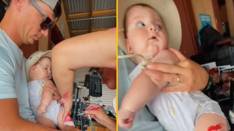 6-mesečnega dojenčka starši peljali na tetoviranje, videoposnetek pa objavili na TikToku