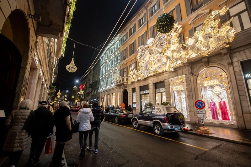 Ulica Montenapoleone v Milanu, najdražja ulica v Evropi. (foto: Profimedia)