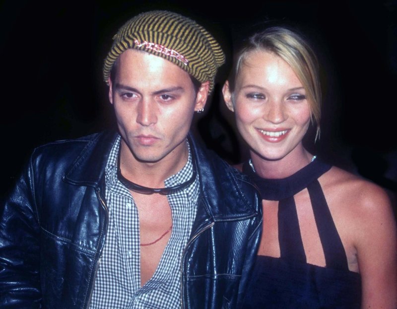 Kate Moss in Johnny Depp leta 1995, ko sta bila še par.