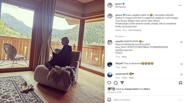 Že pred časom je Peter na svojem Instagram profilu delil, kako sta z ženo uživala v Vili Planinki in se …