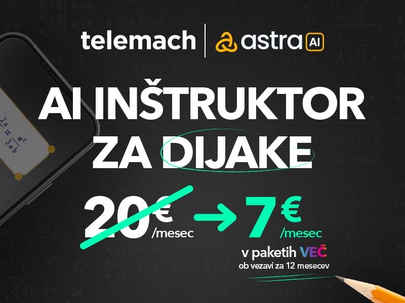 Telemach se približuje mladim in svoj portfelj krepi s platformo Astra AI (foto: promocijska fotografija)