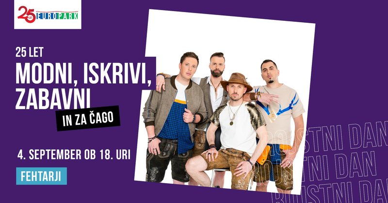 Europark praznuje 25 let – štiridnevna rojstnodnevna zabava za vse generacije