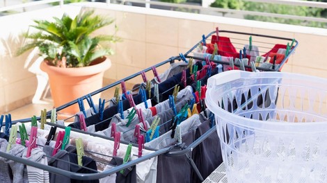 sušenje, perilo, balkon