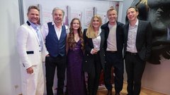 Denis Avdić, Helena Blagne, Davor Radolfi, Matej Zemljič, Robert Petan, Janez Škrabec in minister Matjaž Han počastili izid dveh novih knjig Andreje Jernejčič