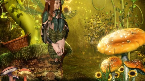 skrivnostne gobe, majhni ljudje