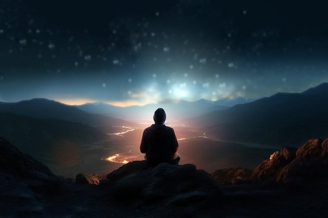 mesec, svetloba, meditacija