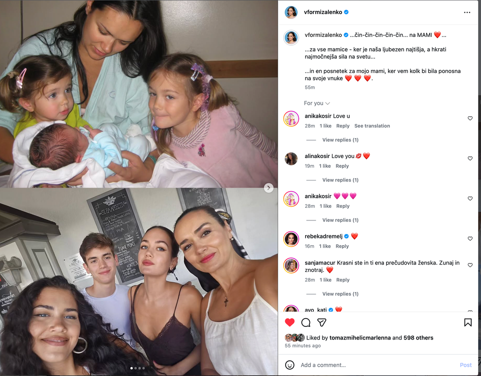 Ob materinskem dnevu je Alenka Ružič Jovičić delila fotografije svojih otrok in požela veliko navdušenja. Sledilci so bili še posebej …