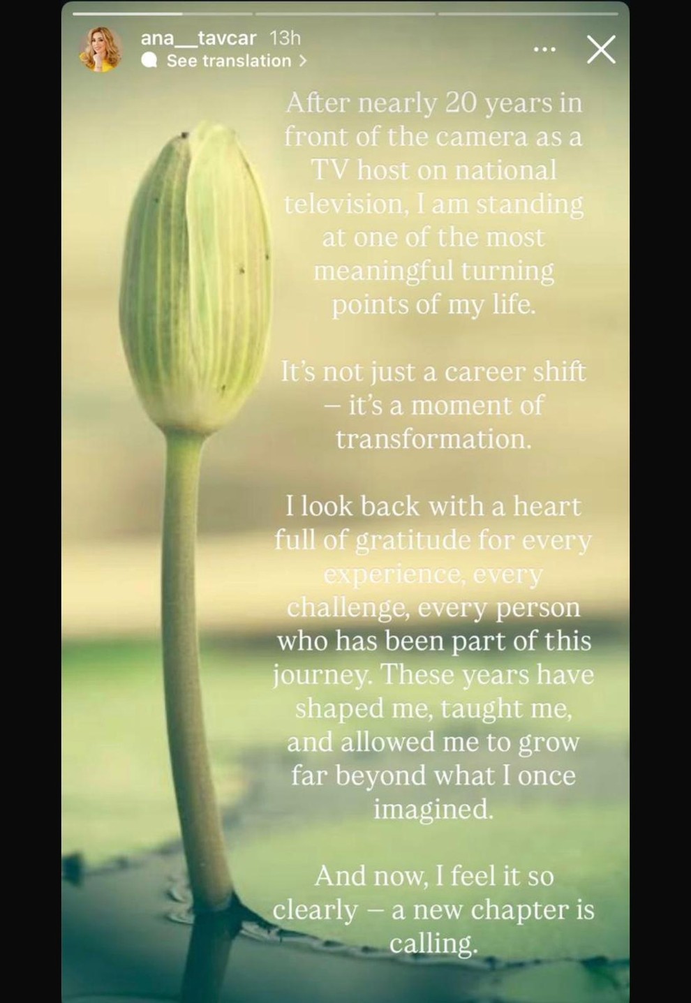 "Ta leta so me oblikovala, me naučila in mi omogočila, da sem zrasla daleč preko tega, kar sem si nekoč …