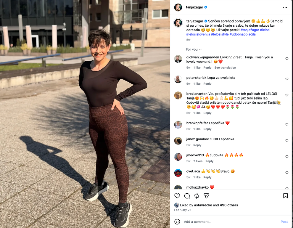 Danes je videti v odlični formi in izžareva novo energijo. Mnogi njeni oboževalci se že veselijo poletja, saj je očitno, …