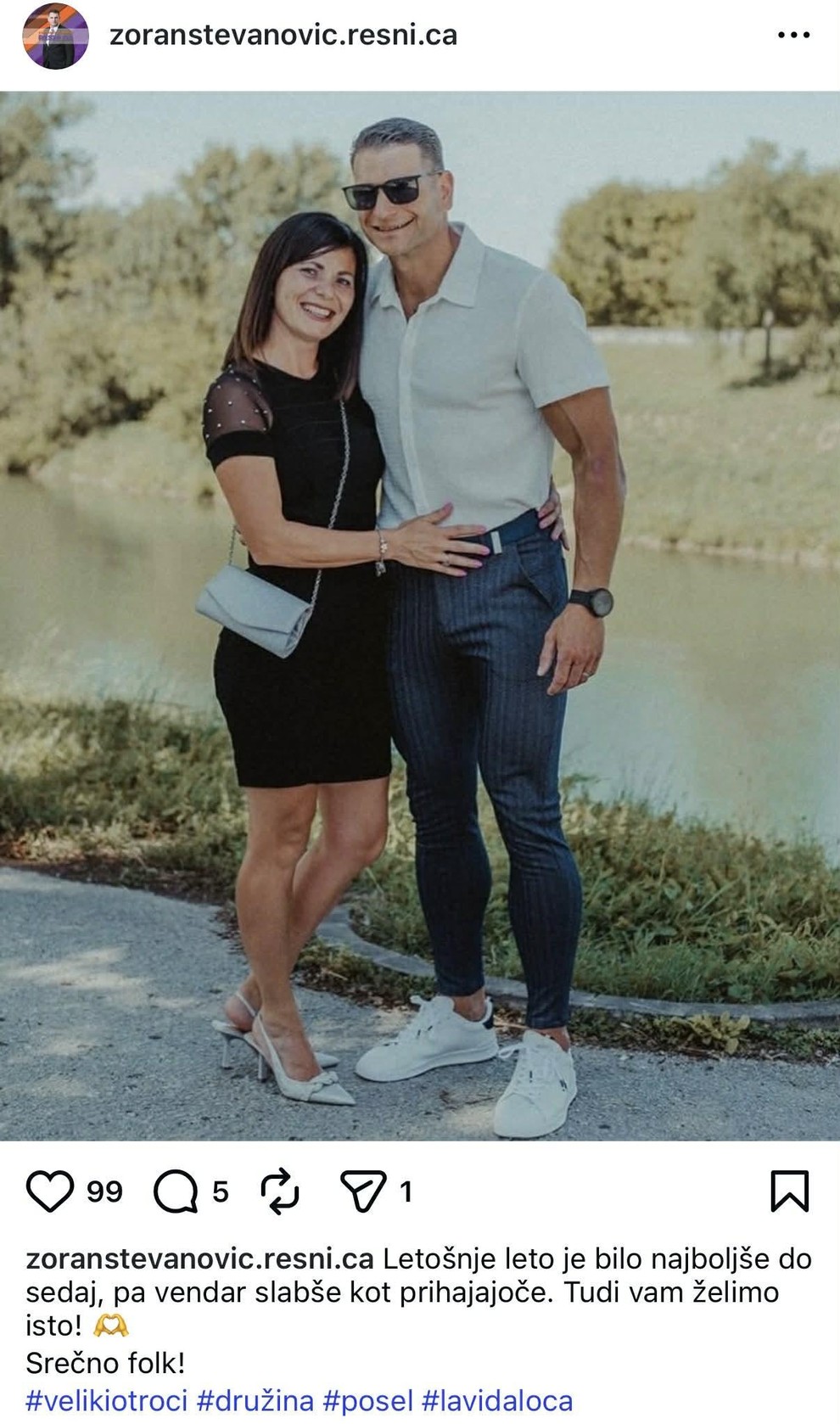 Zoran Stevanovič že vrsto let piše ljubezensko pravljico z ženo Vesno, s katero imata skupaj tudi tri otroke in ne …