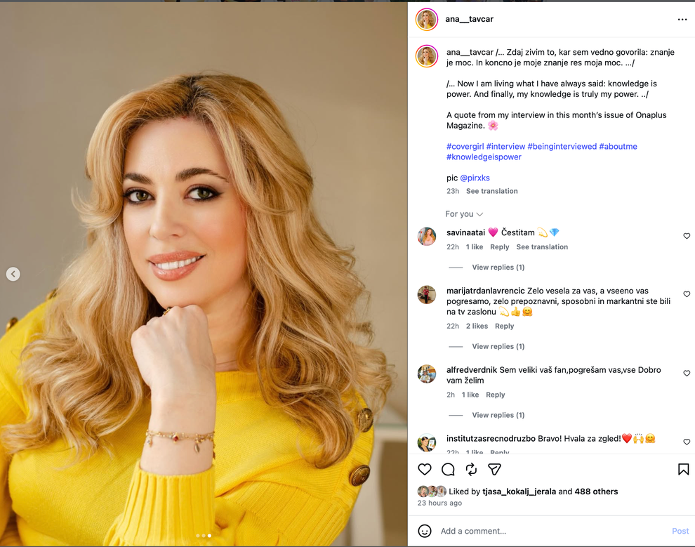 "Zdaj živim to, kar sem vedno govorila: znanje je moč. In končno je moje znanje res moja moč," je nedavno …