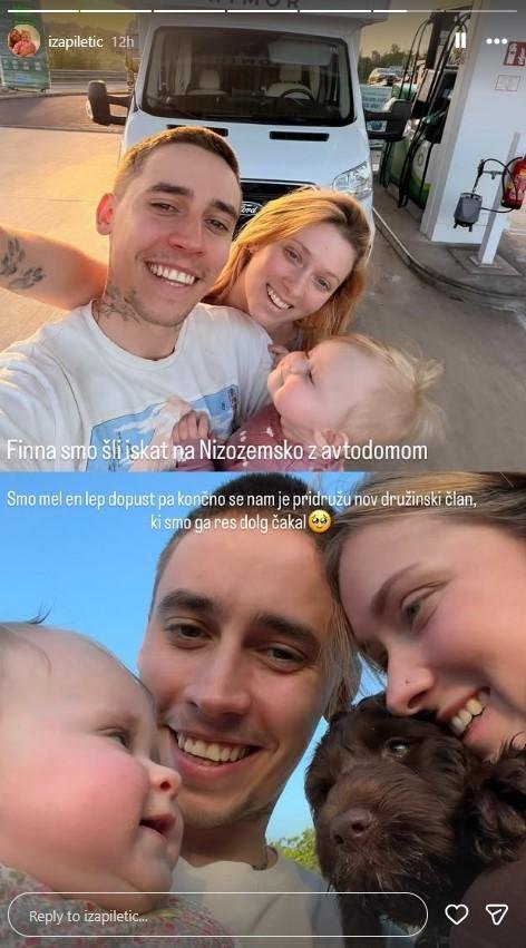 Anej in Iza Piletič nov družinski član