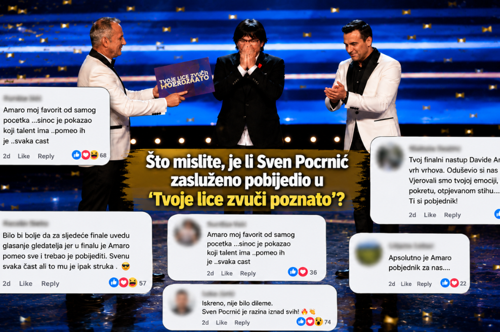Hrvati na nogah: družbena omrežja po finalu priljubljenega šova gorijo, komentarji eksplodirali, ker ni zmagal Slovenec (foto: facebook.com/24sata/posnetek zaslona/fotomontaža)