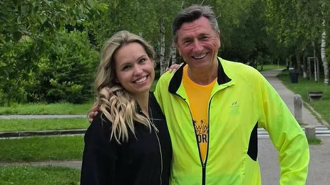 Borut Pahor tek Hana Klaut