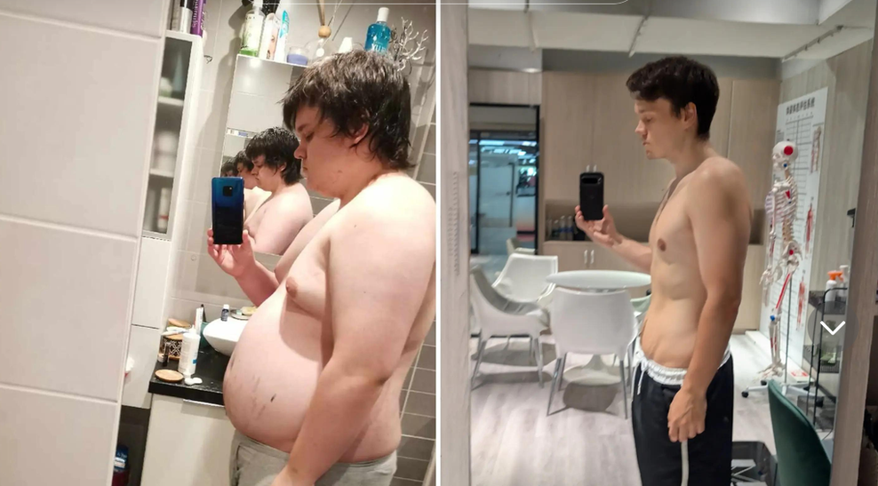 Šved za 28 dni odšel v kitajski tabor za hujšanje in domov prišel spremenjen (foto: Zaslonska slika/TikTok/Imelgis)