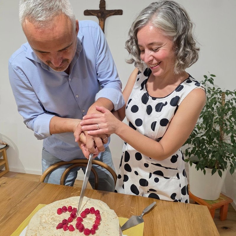 Janez Cigler Kralj in žena Klavdija 20. obletnica poroke