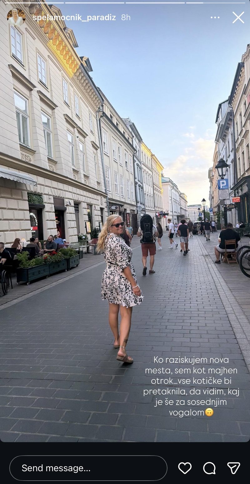 Špela Močnik Paradiž dopust Poljska