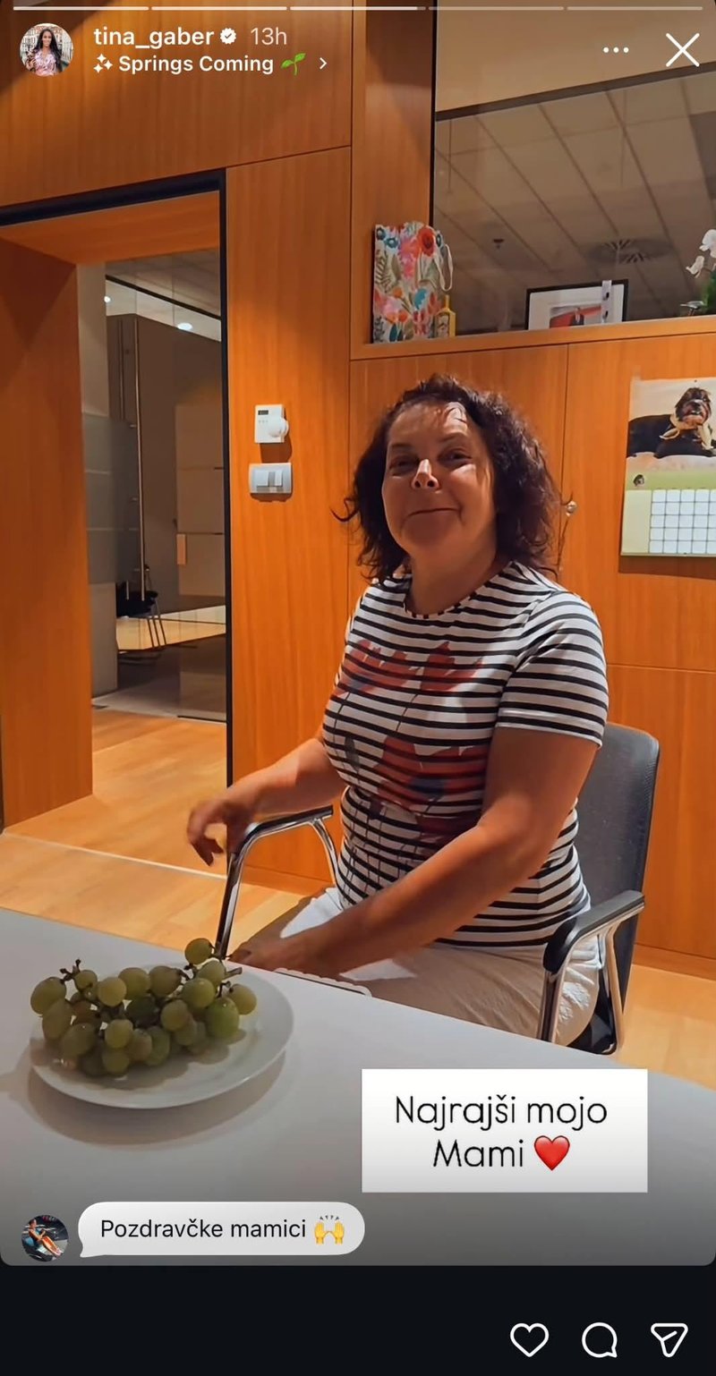 Tina Gaber Golob mama Mateja grozdje