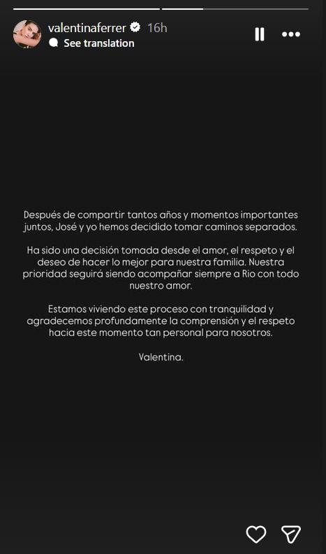 J Balvin Valentina Ferrer razhod