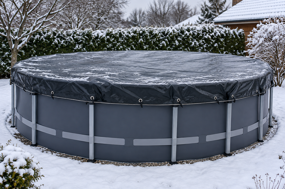 Ali moramo pred zimo izprazniti bazen? Odgovor bo marsikoga presenetil, obvezna pa je le ena stvar (foto: ChatGPT, AI)