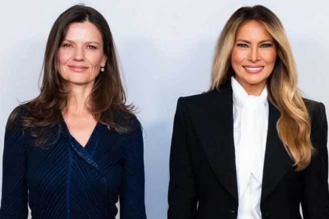 Urška Bačovnik Janša in Melania Trump