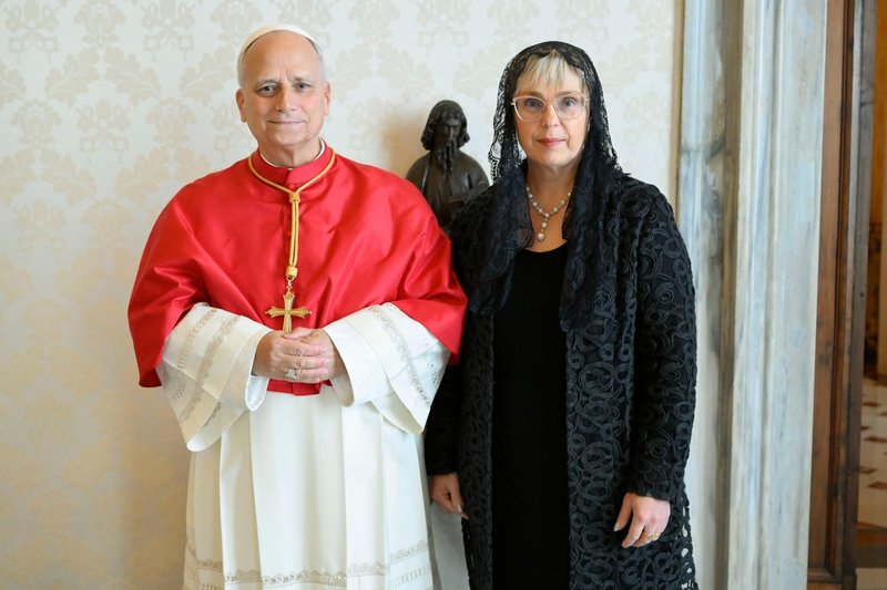 Nataša Pirc Musar in papež Leon XIV.